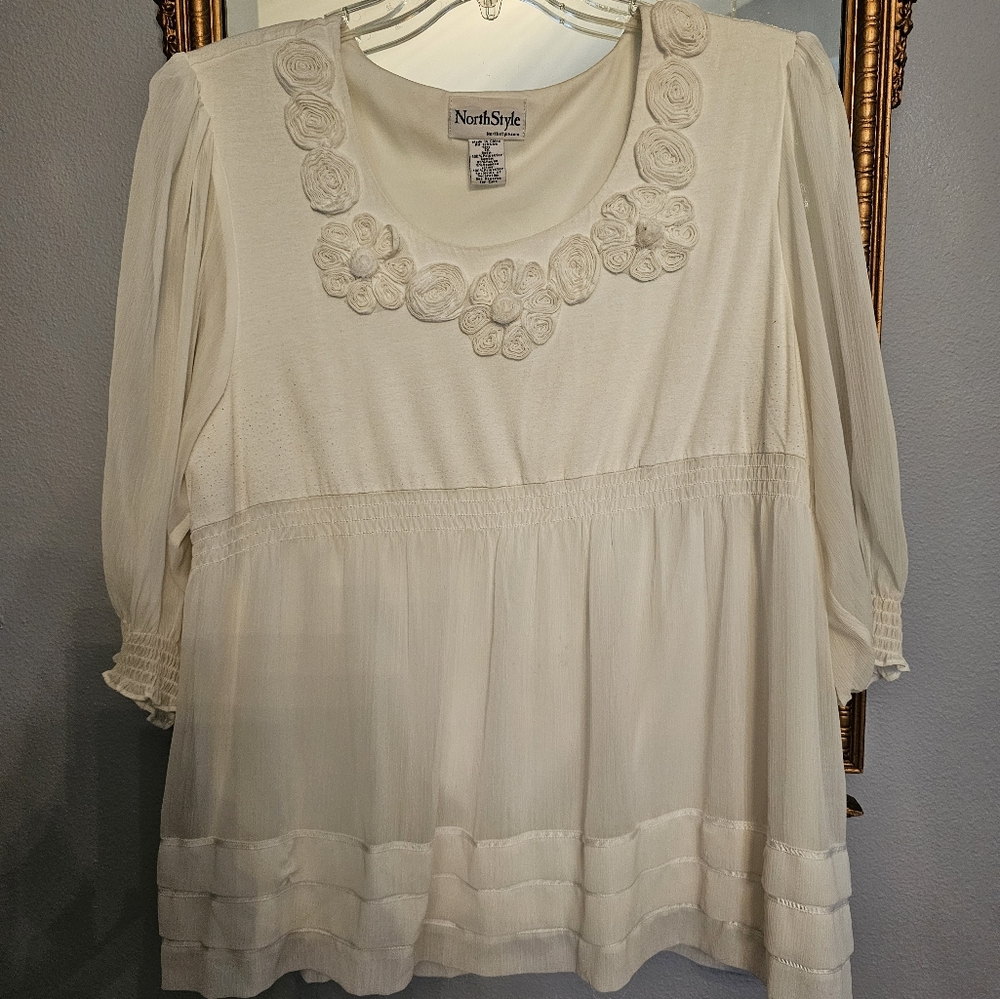 Cream blouse